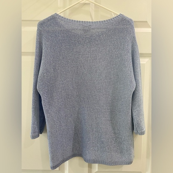 Chico’s Cordani Boat-Neck Sweater Shaker Loose Knit 3/4 Sleeves Women’s Size M - Picture 2 of 6
